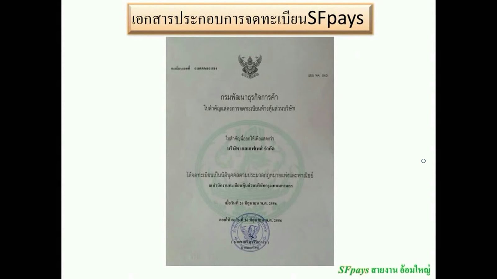 เอกสารประกอบการ