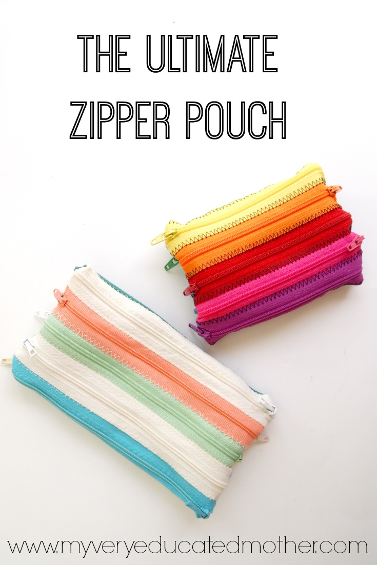 This is the ultimate zipper pouch, a quick and easy back-to-school sewing project! 