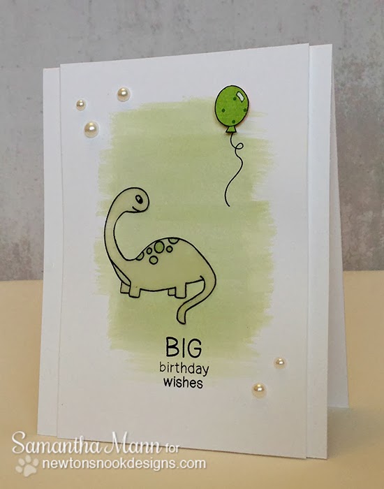 Dinosaur Card by Samantha Mann for Newton's Nook Designs Inky Paws Challenge 7