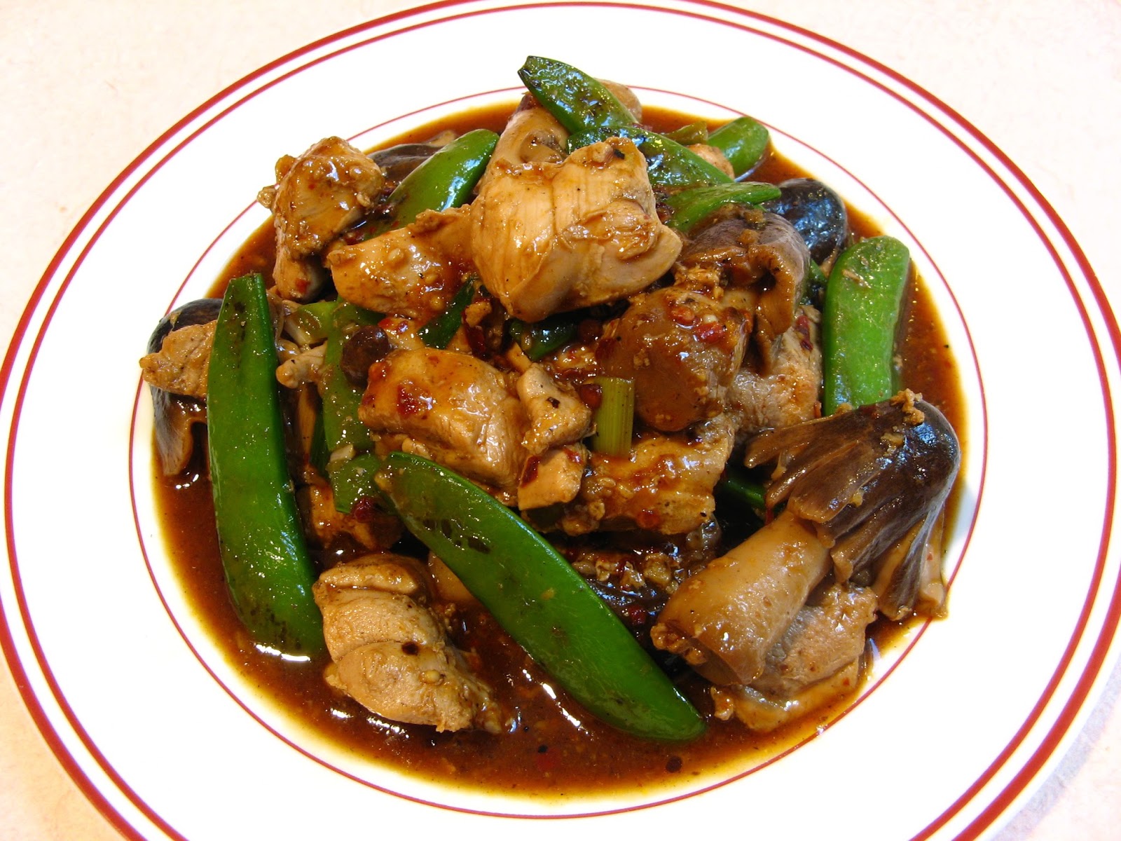 Duck Soup Easy Black Bean Chili Sauce Sugar Snap Pea Chicken (黑豆辣椒蜜豆鷄