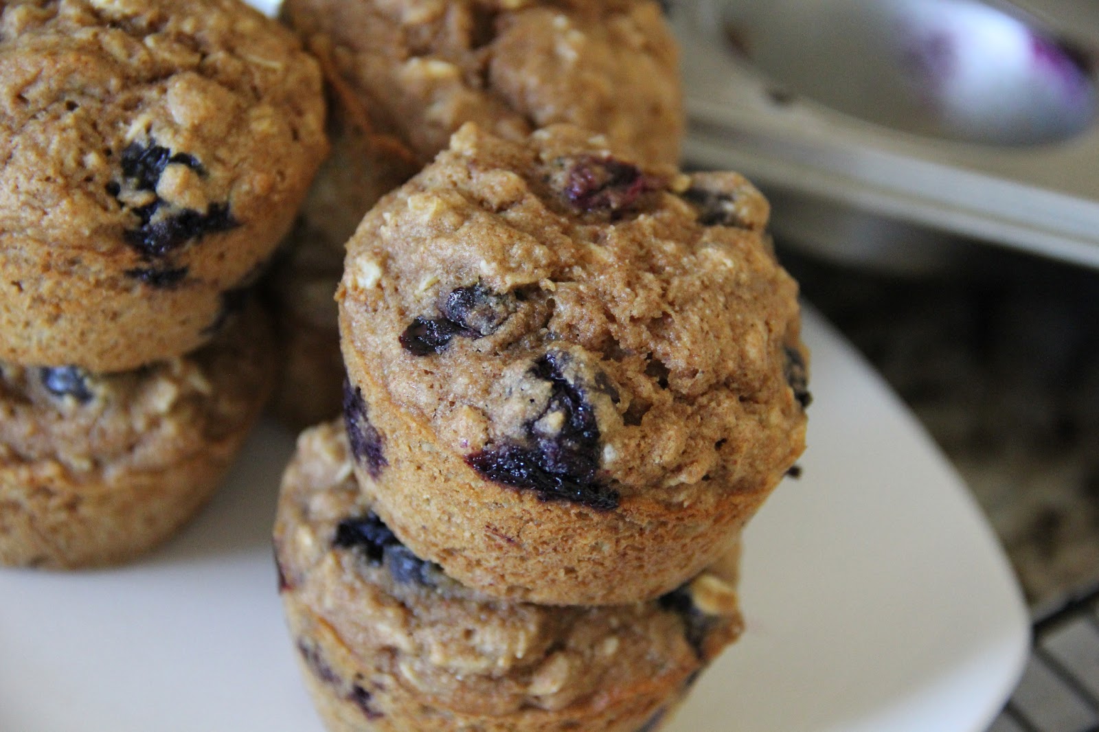 Cookie Sundays Blueberry Applesauce Oatmeal Muffins