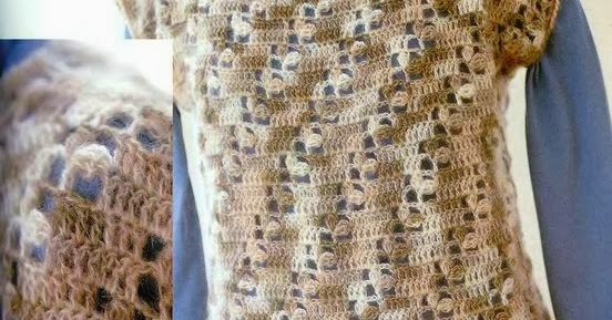 Crochet: VEST WITH DIAGONAL PATTERN HOOK