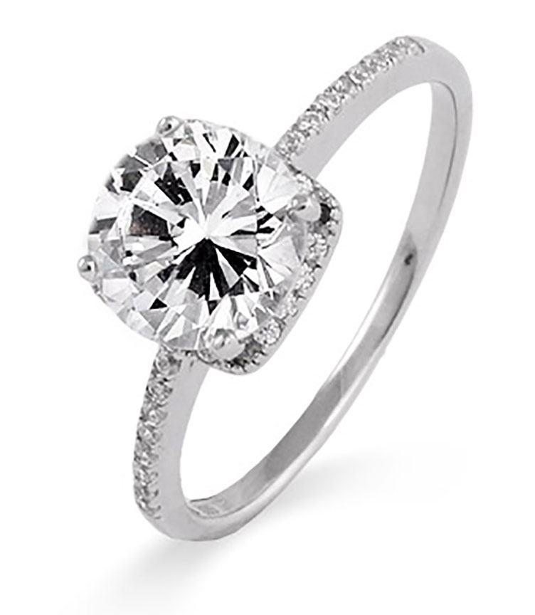 Cubic Zirconia Engagement Ring