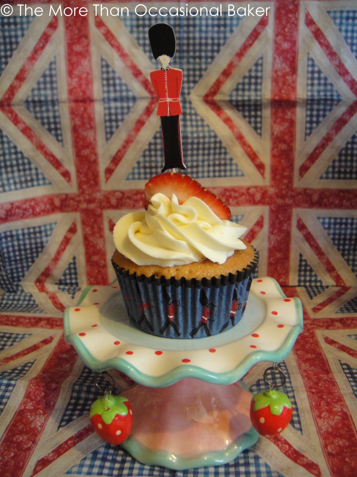 The more than occasional baker Jubilee Strawberries and Cream Cupcakes