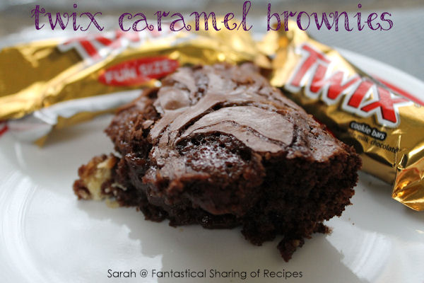 Twix Caramel Brownies - Ooey, gooey, chewy #brownies with a crunch of Twix!