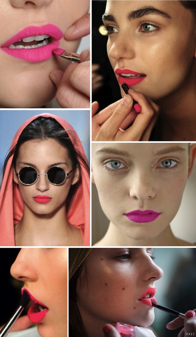 hot pink lipstick, fashion