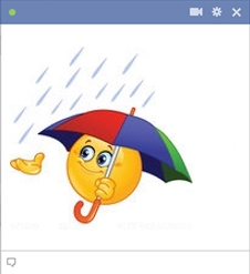 Umbrella Smiley Code For Facebook Chat