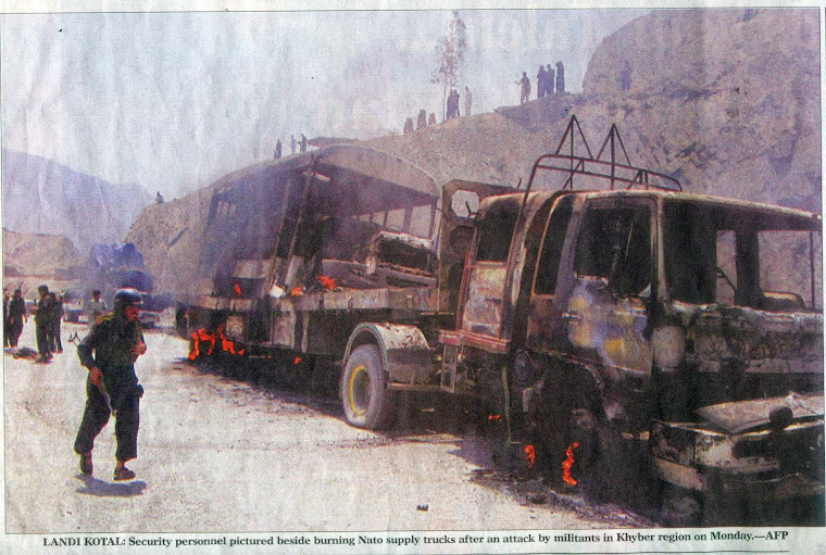nato tankers burn