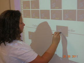 Mackenzie Checks in Each Morning Using the Interactive Whiteboard!
