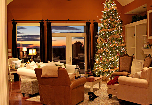 Copper burnt orange paint colors christmas porter walls paints rooms living wall painted open favorite brown decorated light choose upstairs Crafty Southern Mama: Christmas Open House 2011