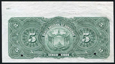 5 pesos Banco Nacional Honduras