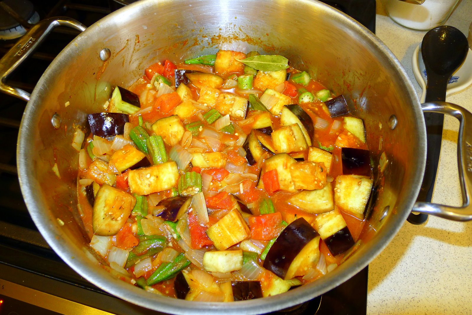 Tasty Makes Happy Okra and Eggplant Stew