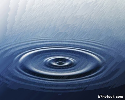 Ripples in a circle of a pond