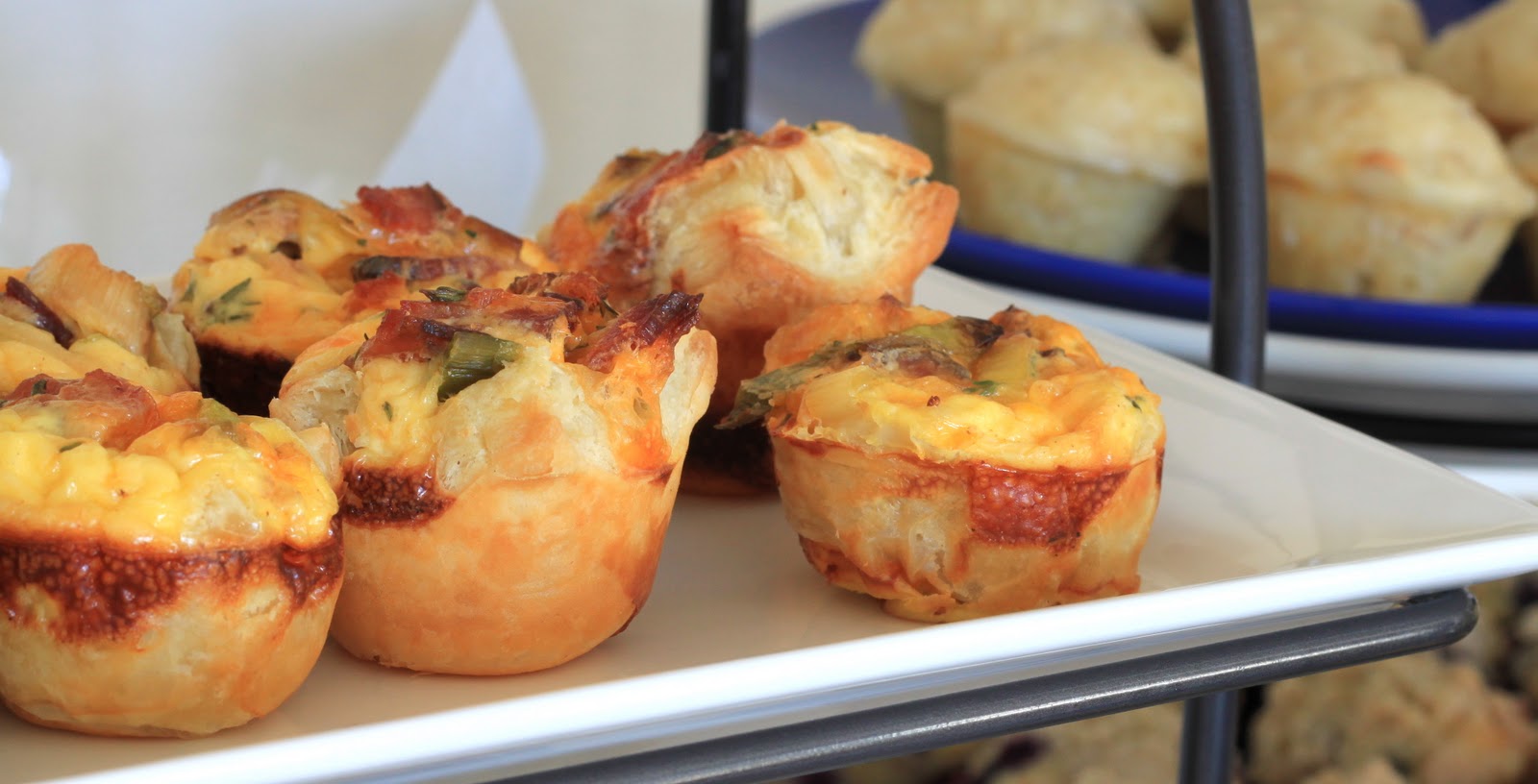bacon, leek, and cheddar mini quiches greens & chocolate