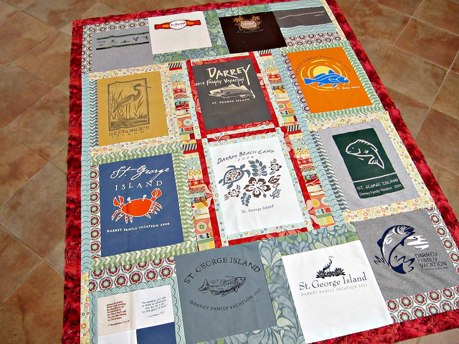 The Quilting Violinist: A complete T shirt quilt top