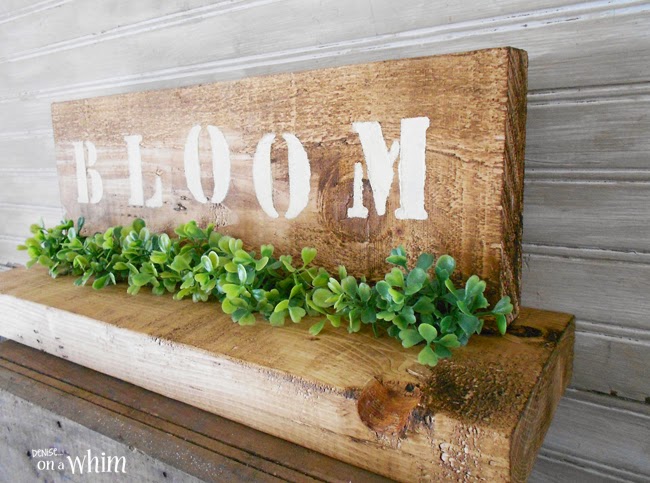 Spring Boxwood Table Decoration Made with Scrap Wood from Denise on a Whim