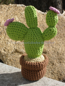 Cactus realizado a crochet