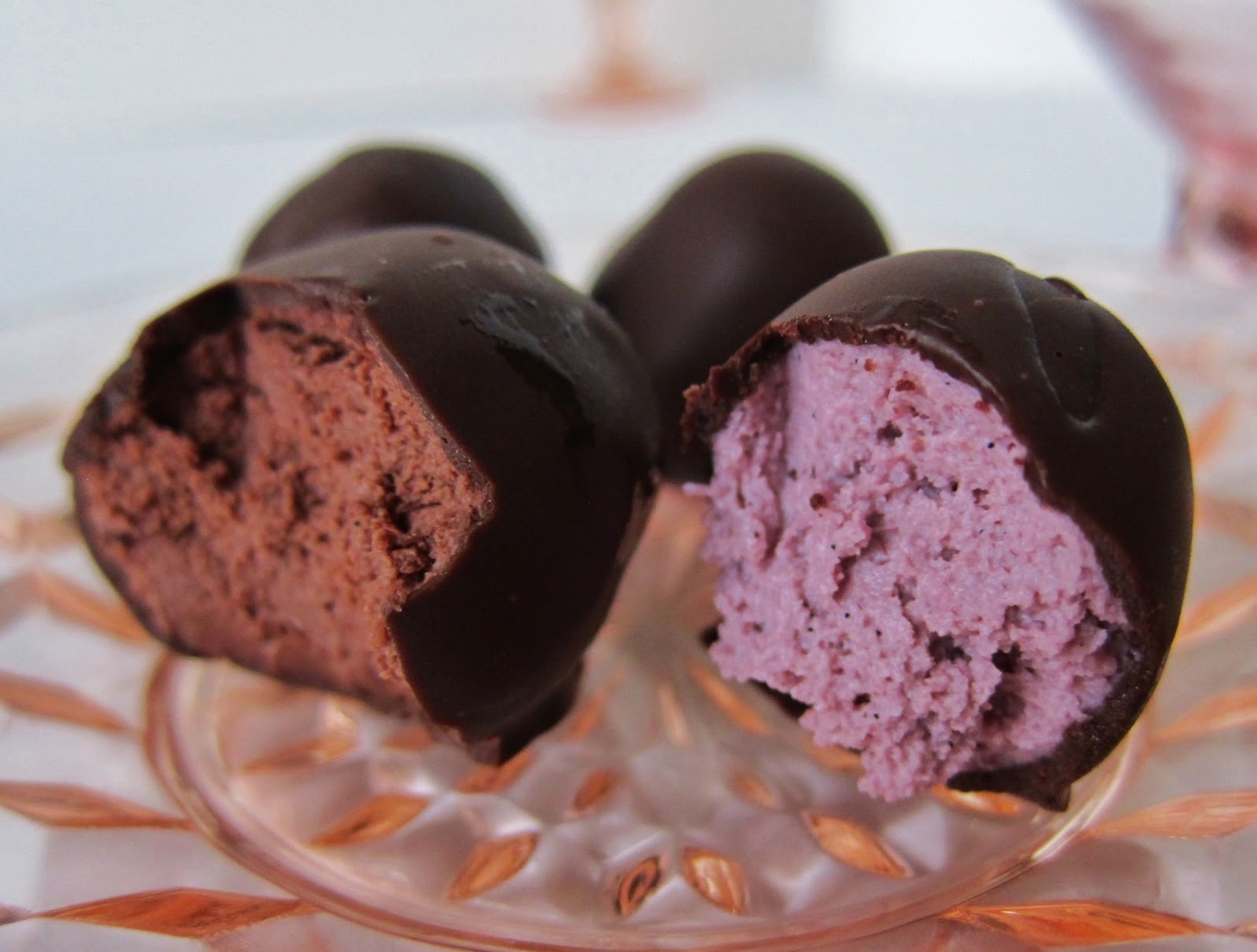 Raw Raspberry Rose Cream Truffles Fragrant Vanilla Cake