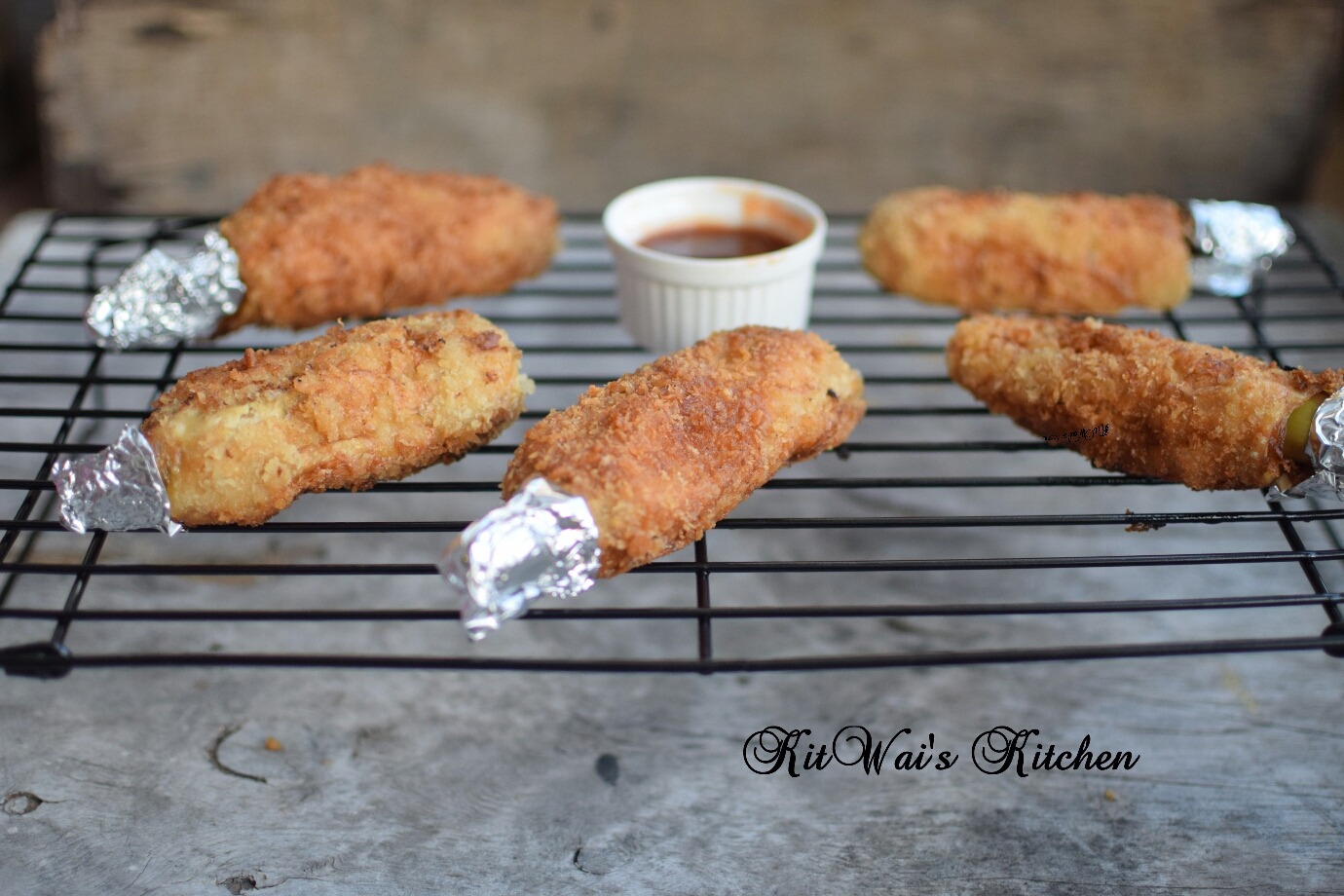 Kit Wai's kitchen 黄金素鸡腿 Golden Vegetarian Chicken Drumsticks