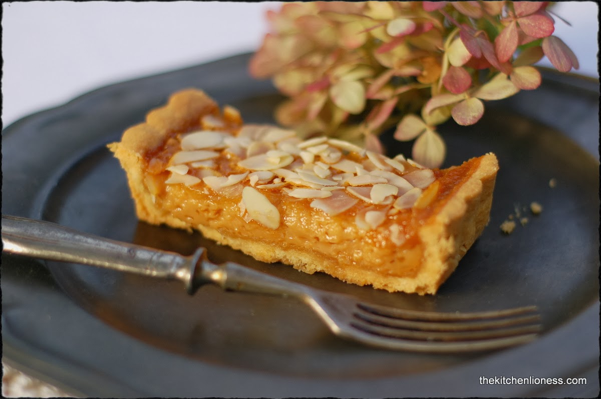 The Kitchen Lioness FFwD CaramelAlmond Custard Tart