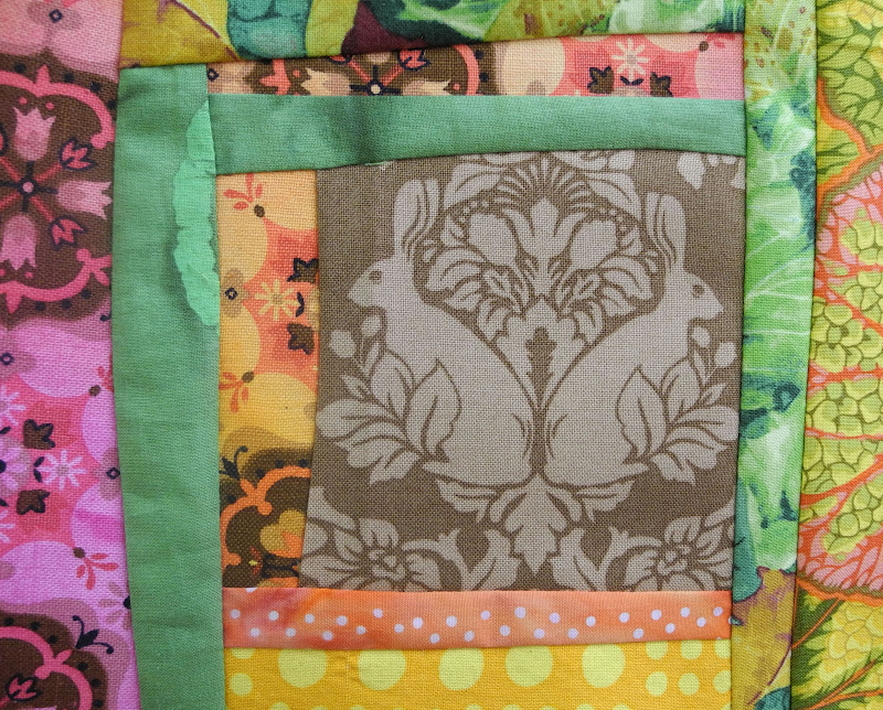 Sherrie loves color! Chocolate bunny quilt