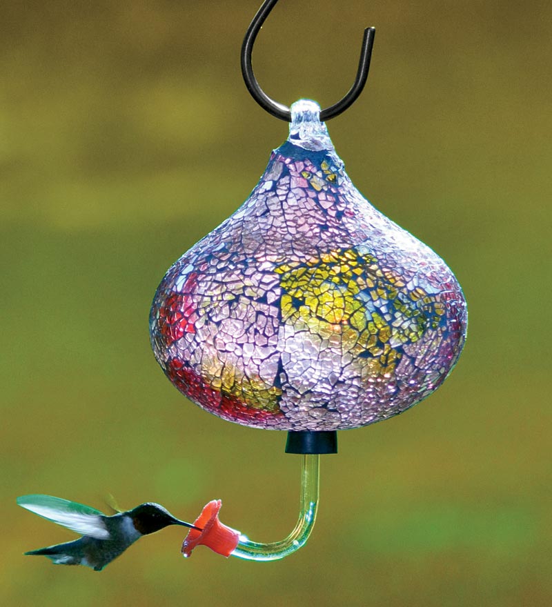 Living, Laughing, Loving Glass Mosaic Hummingbird Feeder GIVEAWAY