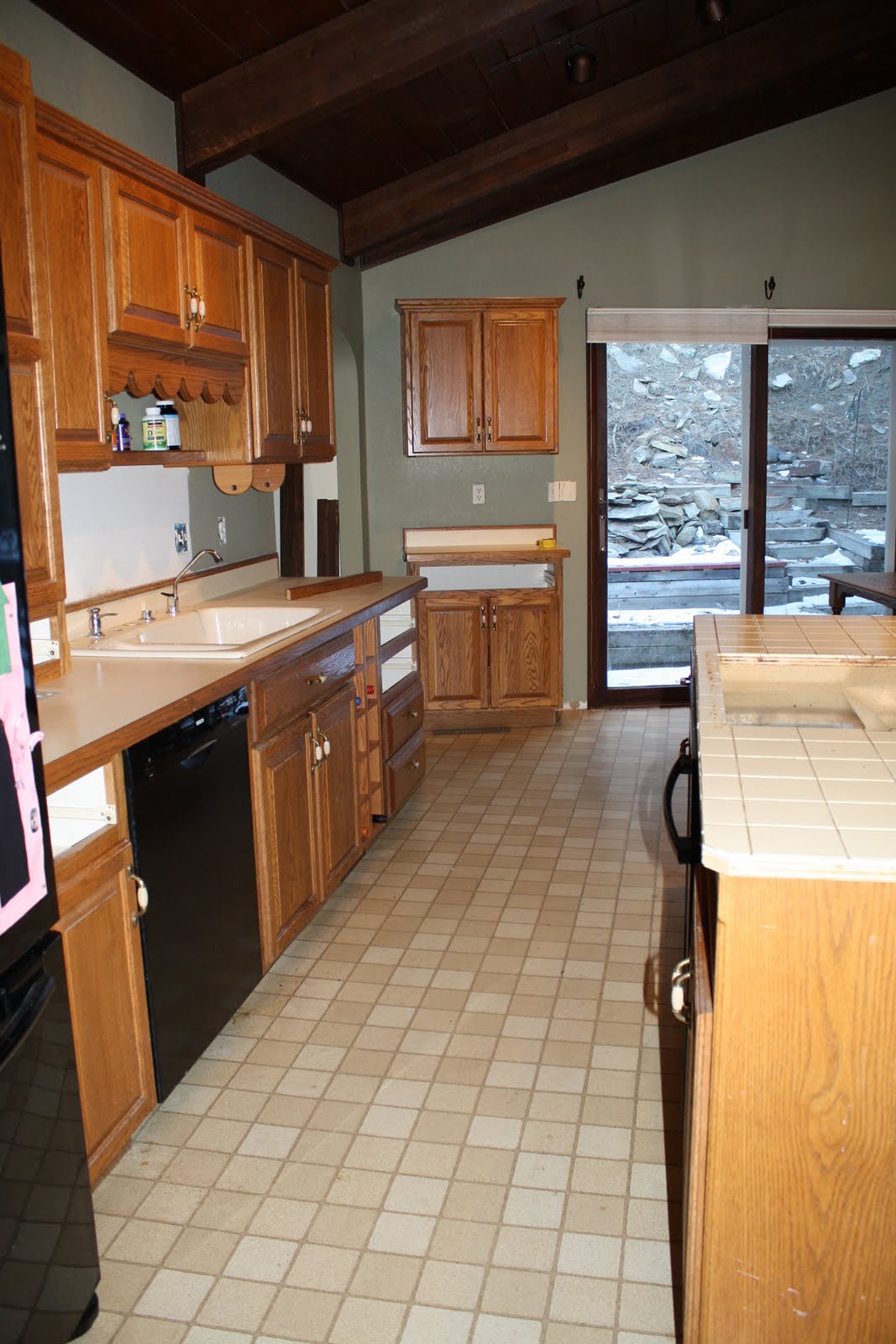 Slab door kitchen cabinets Kitchen Flooring Photos of Terra Antica Rosso
