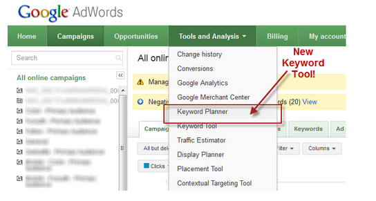 Adwords google planner screenshot Adwords google planner screenshot