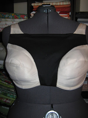 Modesty panel ponte knit www.sewplus.blogspot.com