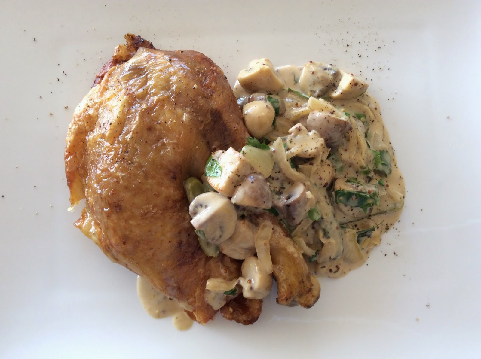 simple food, looking good Creamy chicken and wholegrain mustard and