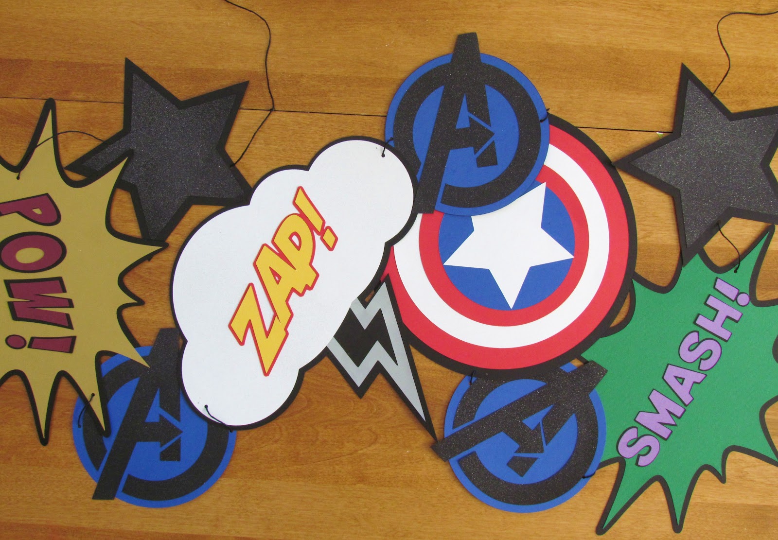 Avengers Birthday Party Ribbons & Glue