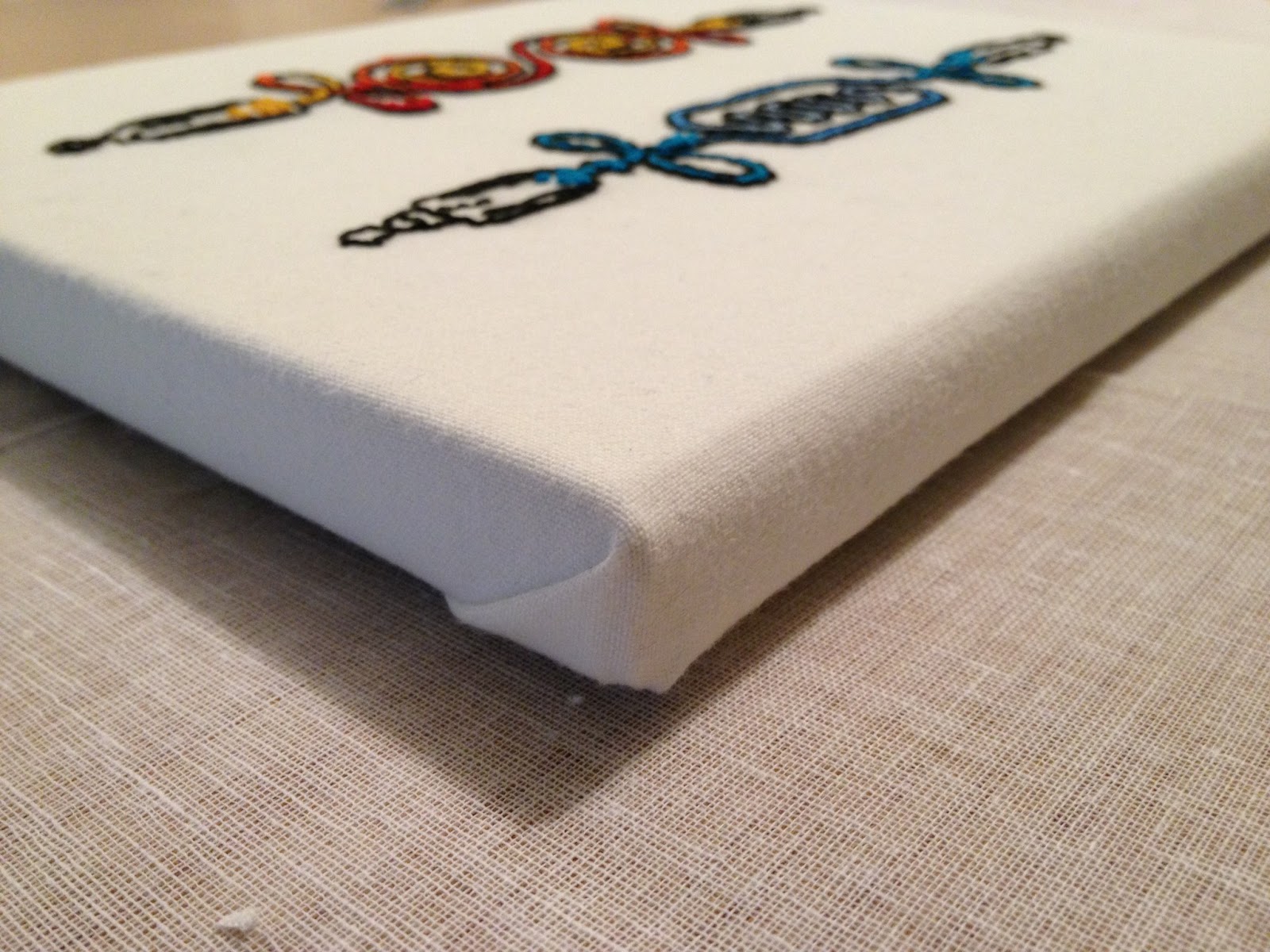 MooshieStitch How to Mounting Embroidery on Canvas