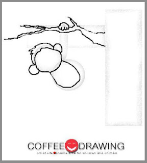 สอนเด็กวาดการ์ตูน รูปลิง แบบง่ายๆ step 11