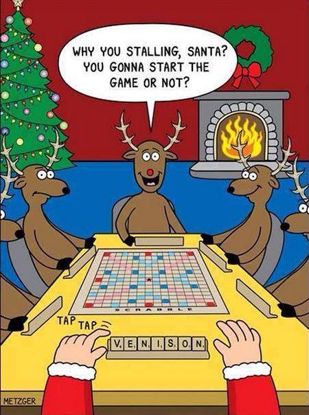 mystery fanfare cartoon of the day holiday scrabble christmas far side cartoons