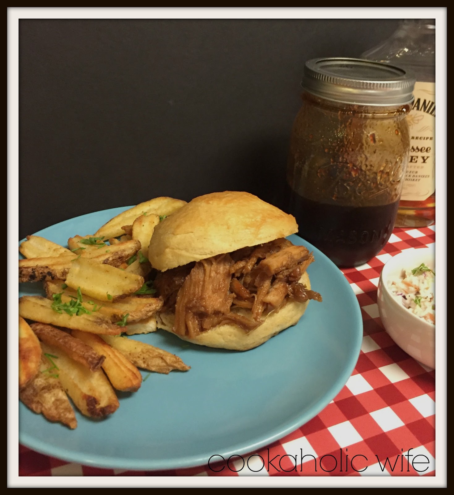 Cookaholic Wife Slow Cooker Jack Daniels Honey Whiskey BBQ Sauce Pulled Pork