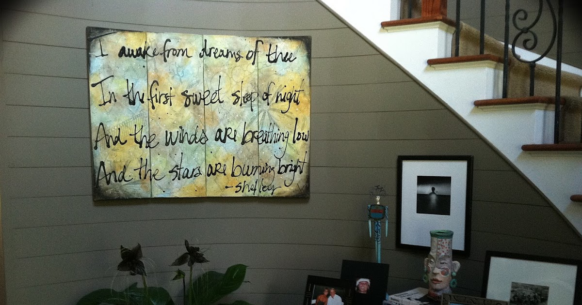 Kelly Thiel Studio Text Painting for my Foyer using Pan Pastels