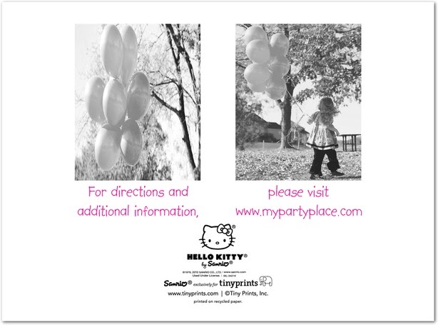 hello kitty tiny prints birthday invitation the little style file
