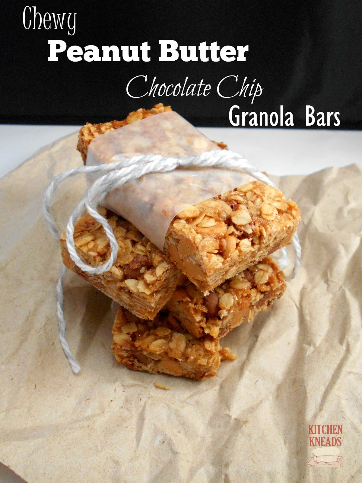 Chewy Peanut Butter Chocolate Chip Granola Bars