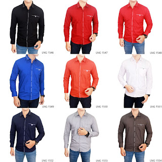 Kemeja Fashion AepBae Kemeja Fashion Slim Fit