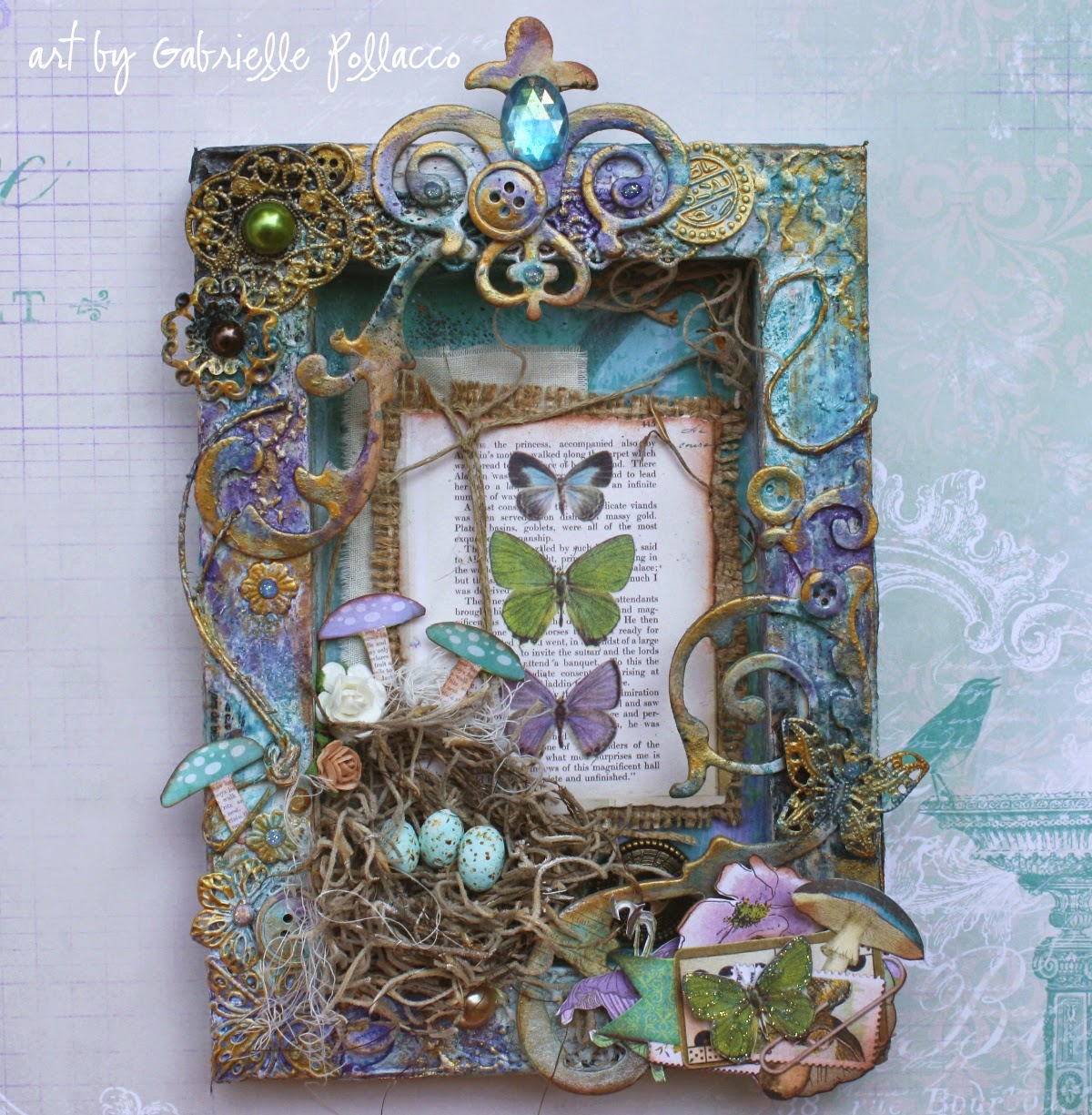 Such a Pretty Mess Mixed Media Art Canvas {Bo Bunny Mood Board}