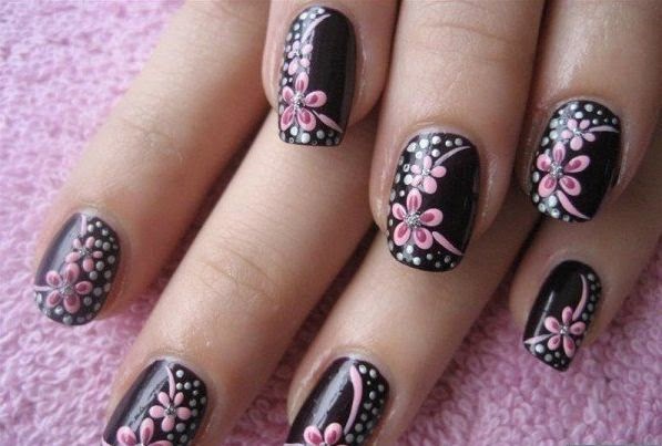 floral nails art design