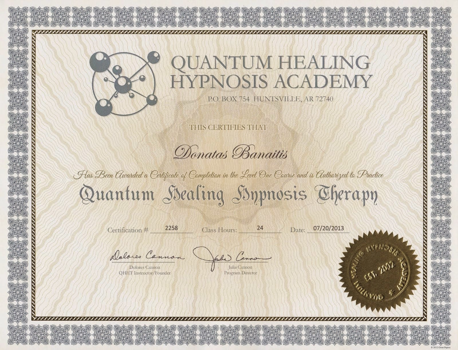 Quantum Healing Hypnosis Therapy Specialist