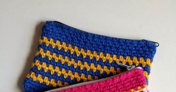 My Hobby Is Crochet: Woven Stitch Zipper Pouch Free Crochet Pattern ...