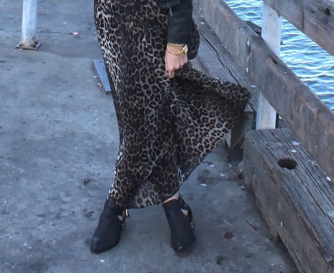 leopard print maxi skirt