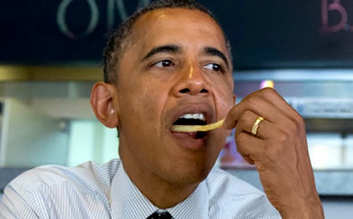 Obama Eating French Fries