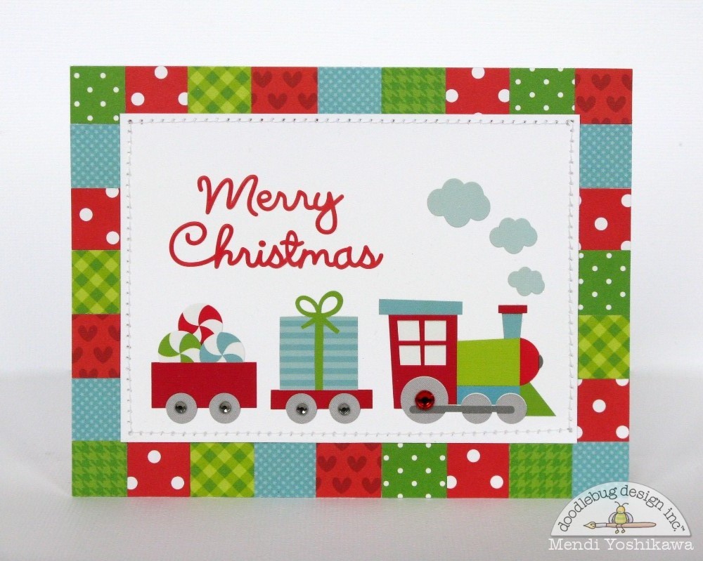 Snippets By Mendi A Doodlebug Santa Express Christmas Card Set