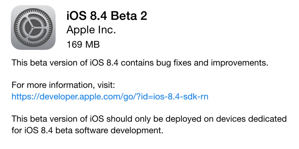 Apple seeds iOS 8.4 beta 2 to developers