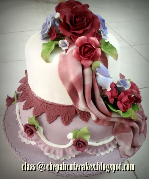 Home Bakery Bangi Kajang Class Wedding Cake Fondant and Steam