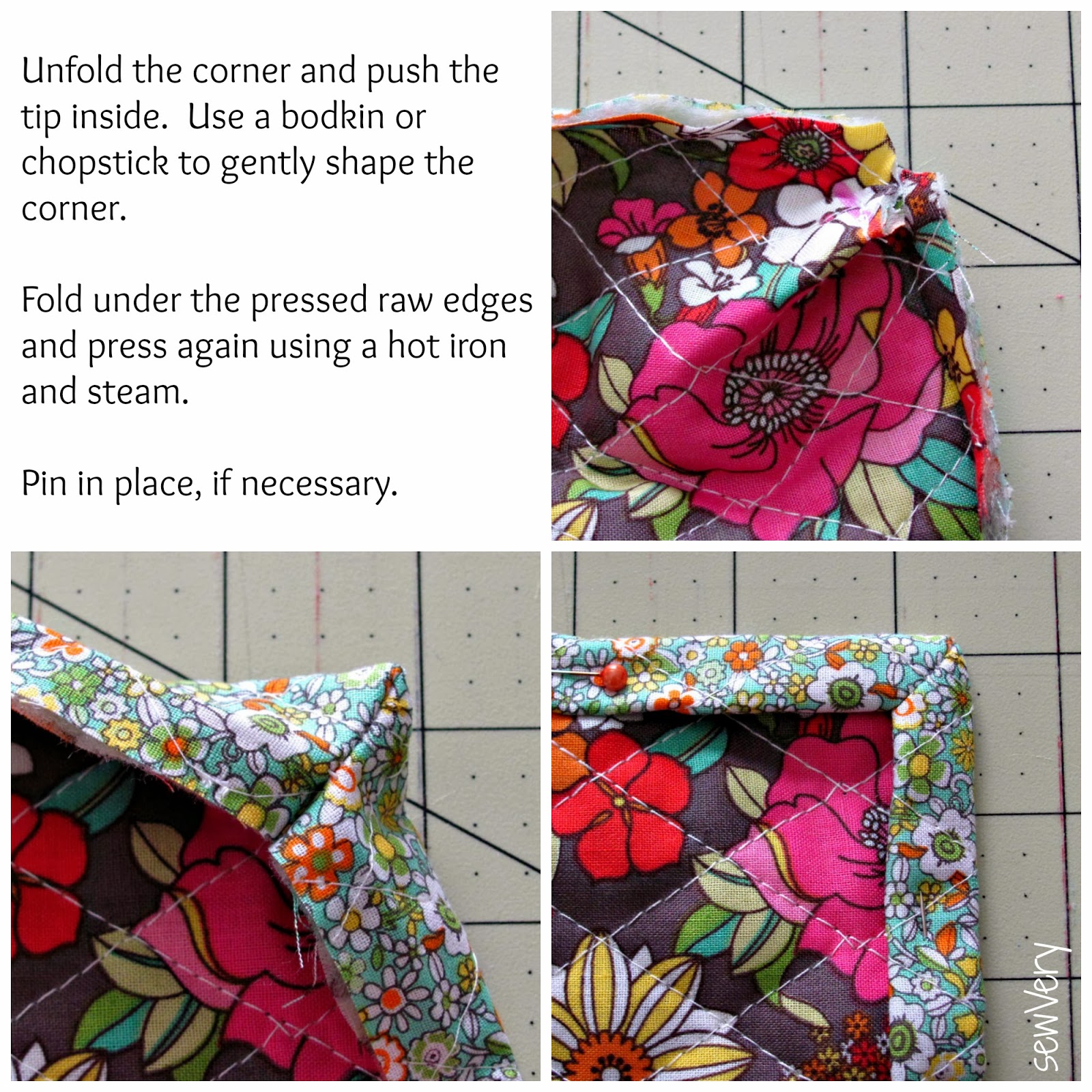 sewVery A sewVery Simple Reversible Placemat Tutorial