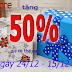 Mobifone tặng 50% giá trị thẻ nạp ngày 24/12 – 25/12